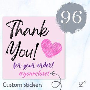 96 Thank You Stickers